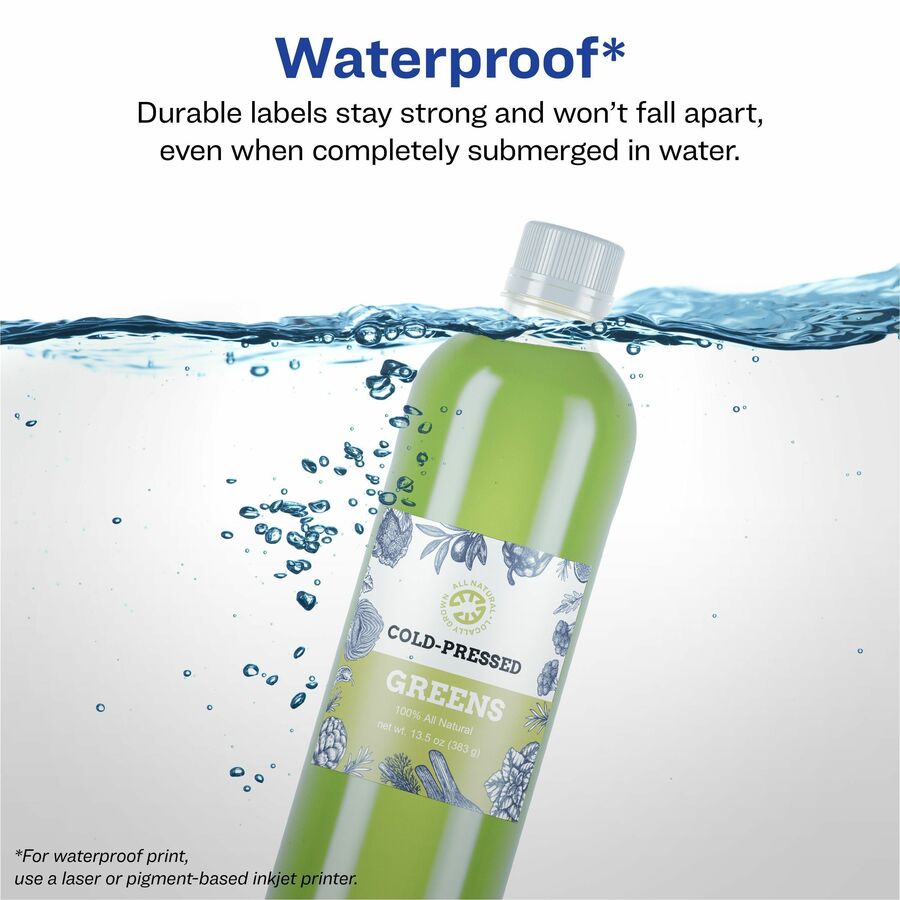 Avery&reg; Durable Waterproof Labels, 2" x 2" Square, 96 Total