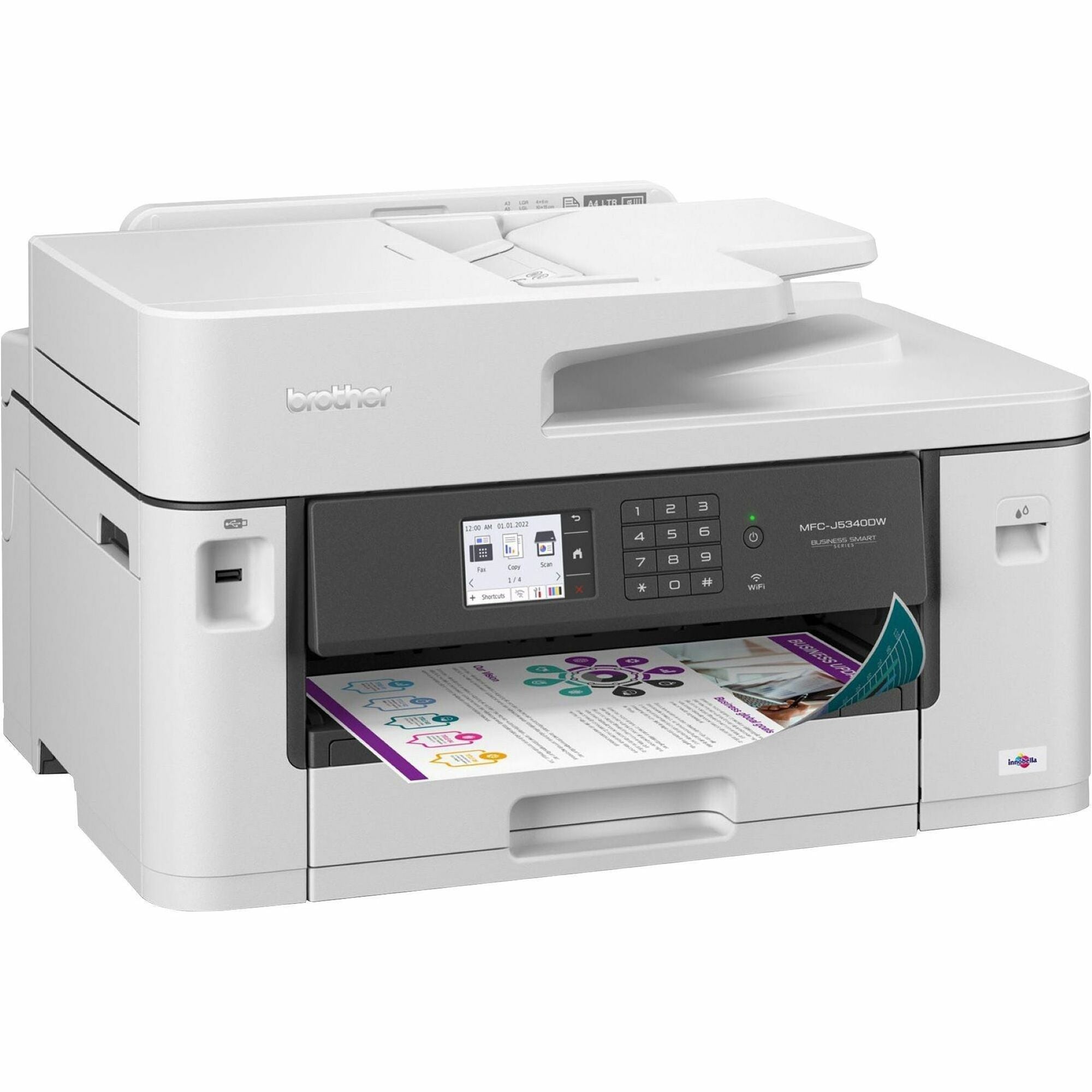 Copier/Fax/Printer/Scanner - 1200 x 4800 dpi Print - Automatic Duplex Print - 251 sheets Input - Color Flatbed Scanner - 1200 dpi Optical Scan - Color Fax - Ethernet - Wireless LAN - Wi-Fi Direct - USB - For Plain Paper Print - 1 Each
