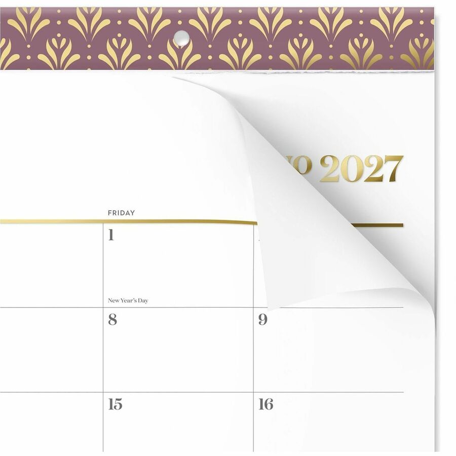 Cambridge WorkStyle 2026 Monthly Desk Pad Calendar, Green, Compact, 17 3/4" x 11"