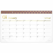 Cambridge WorkStyle 2026 Monthly Desk Pad Calendar, Green, Compact, 17 3/4" x 11"
