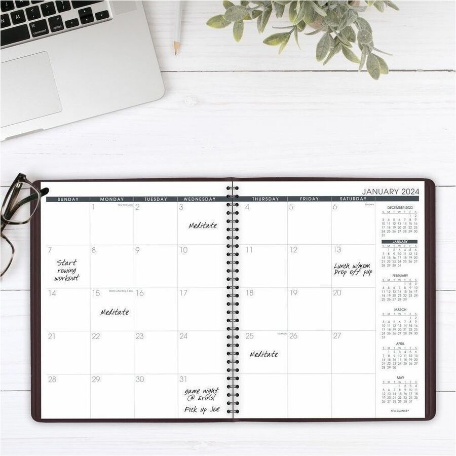 At-A-Glance 2025 Monthly Planner, Winestone, Large, 9" x 11"