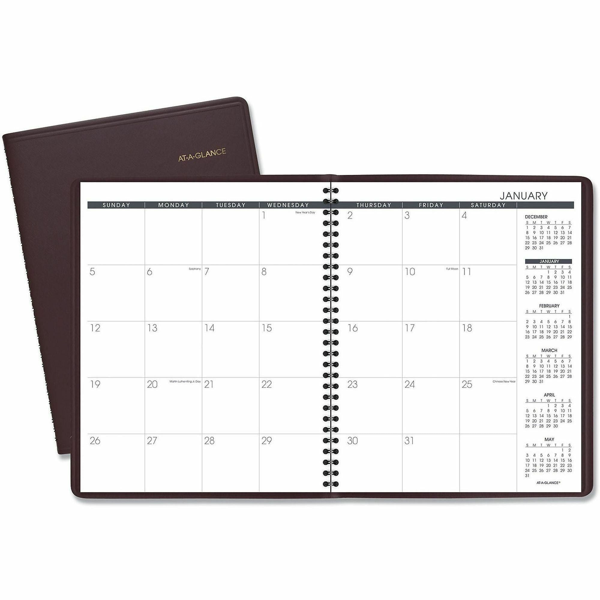 At-A-Glance 2025 Monthly Planner, Winestone, Large, 9" x 11"