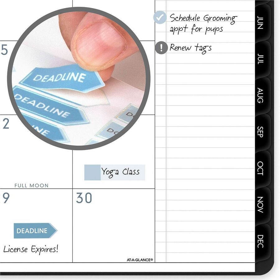 At-A-Glance Contemporary Lite Monthly Planner, Black, Large, 9" x 11"