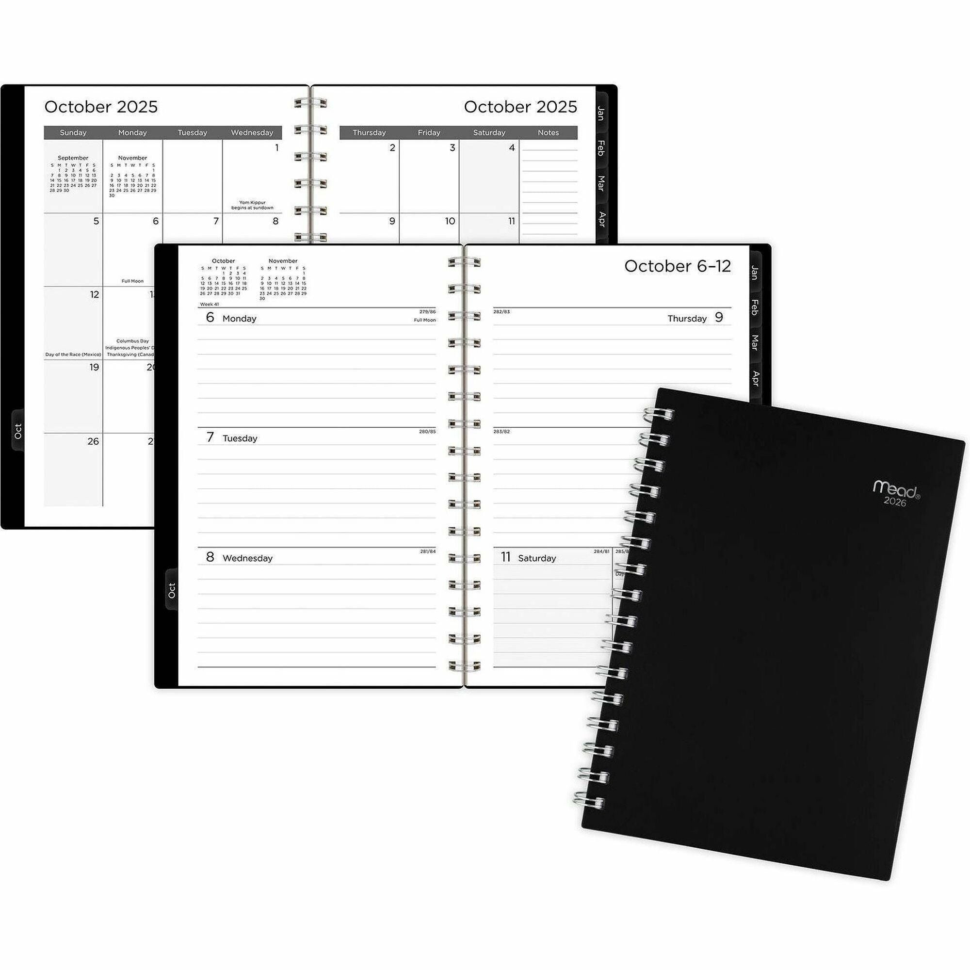Mead Thicket Monthly Desk Pad Calendar, Compact, 17 3/4" x 11"