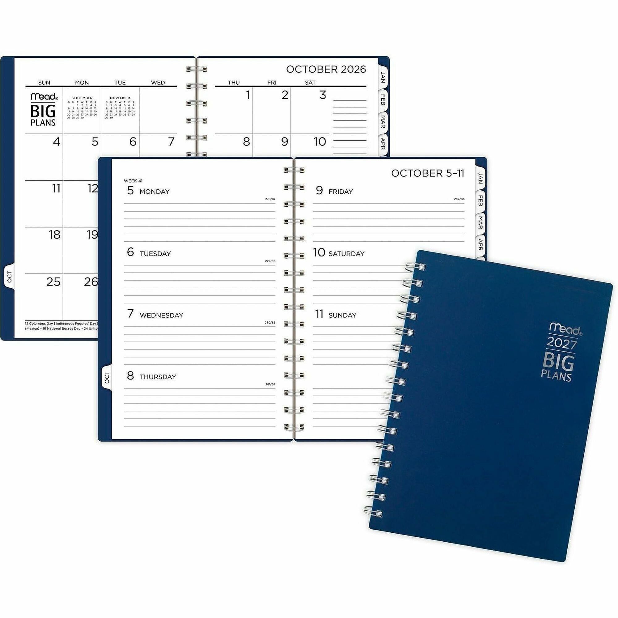 Cambridge 2022-2023 BIG PLANS Weekly Monthly Planner, Navy, Small, 5 1/2" x 8 1/2"