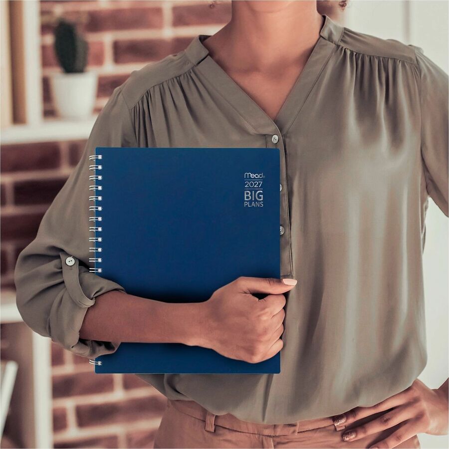 Mead 2022-2023 BIG PLANS Weekly Monthly Planner, Navy, Large, 8 1/2" x 11"