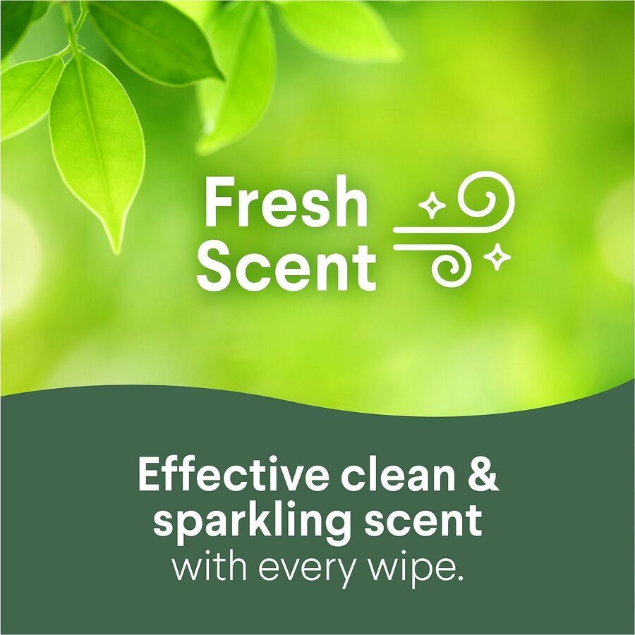 Clorox Bleach-Free Disinfecting WipesTo-Go Pack - Fresh Scent - Bleach-free, Disinfectant, Antibacterial, Disposable - White - 9 Pack - 1 Each