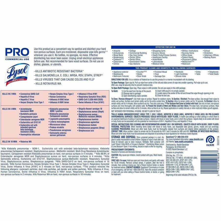 Lysol Disinfecting Wipe Bucket w/Wipes