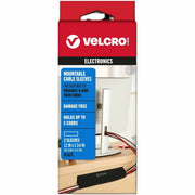 VELCRO&reg; Mountable Cable Sleeves - Cable Sleeve - Black - 12" Length - 2 / Pack
