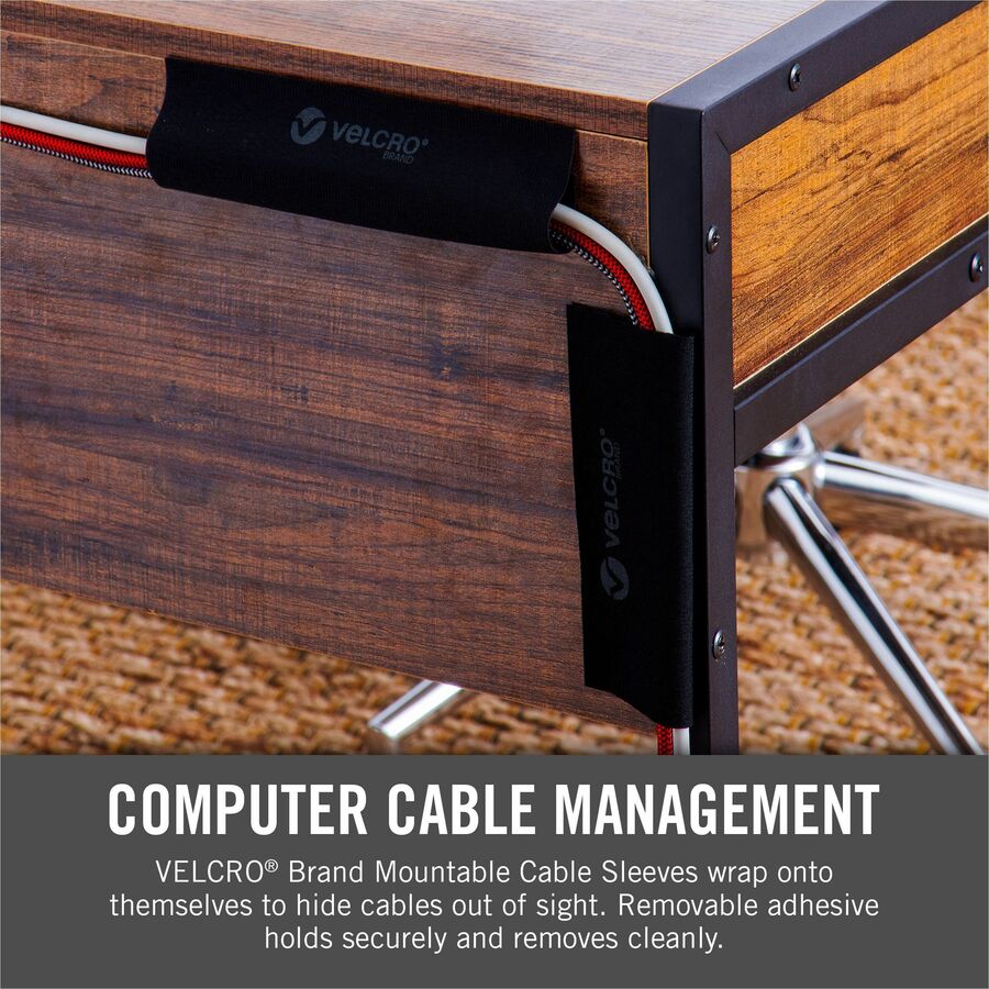 VELCRO&reg; Mountable Cut-To-Length Cable Sleeves