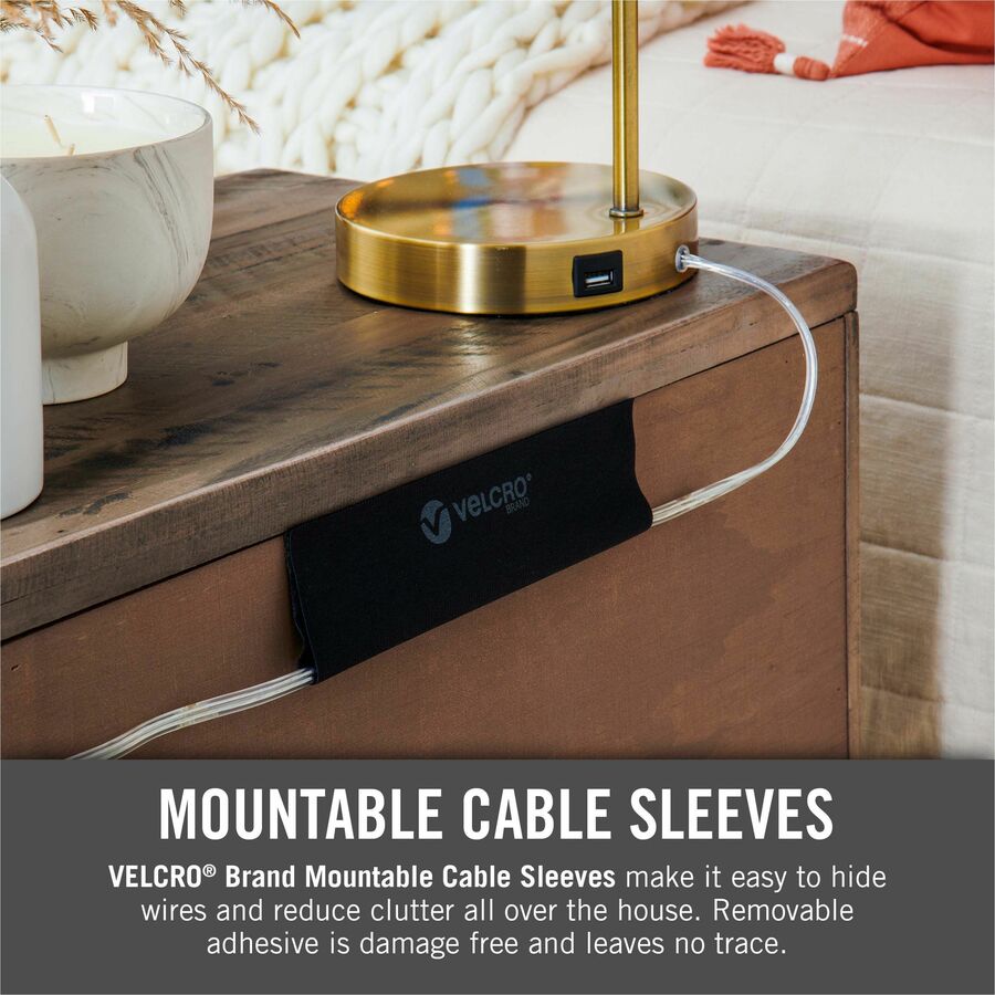 VELCRO&reg; Mountable Cut-To-Length Cable Sleeves