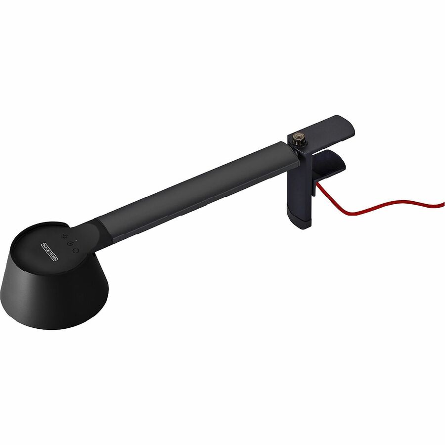 BLACK+DECKER Verve Adjustable LED Desk Lamp - LED Bulb - Adjustable, Dimmable, Adjustable Brightness, Clock, Durable, Swivel Base, Color Changing Mode - Aluminum - Desk Mountable - Black - for Desk - Alexa Supported