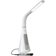 LED Bulb - Sanitizing, Glare-free Light, USB Charging, Adjustable Height - Desk Mountable - White, Gray - for Desk, Phone, Cubicle, Studying, Smartphone, Tablet