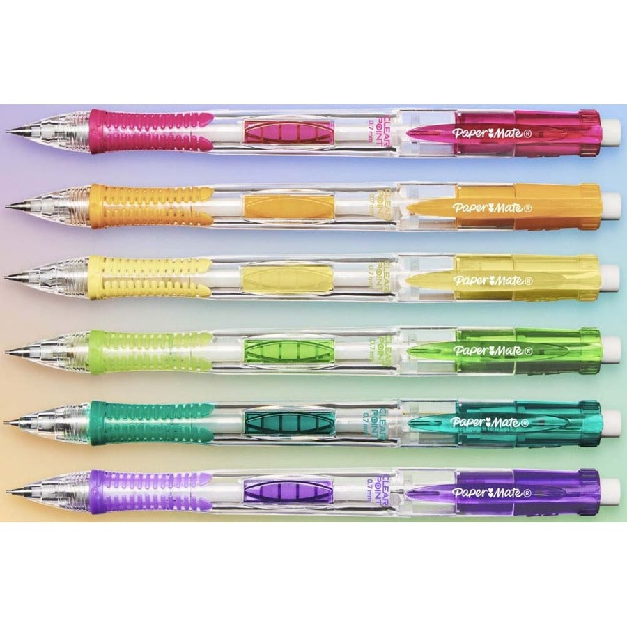 Paper Mate Clearpoint Mechanical Pencils - 0.7 mm Lead - Assorted Barrel - 10 / Pack