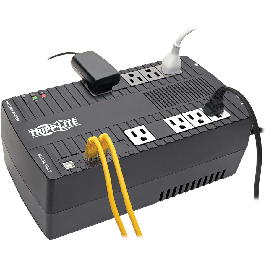 Ultra-compact Desktop/Tower/Wall Mount - AVR - 8 Hour Recharge - 2 Minute Stand-by - 120 V AC Input - 110 V AC, 115 V AC, 120 V AC Output - Single Phase - Pulse-width Modulated Sine Wave - USB - 8 x NEMA 5-15R Receptacle(s) - 4 x Battery/Surge Outlet