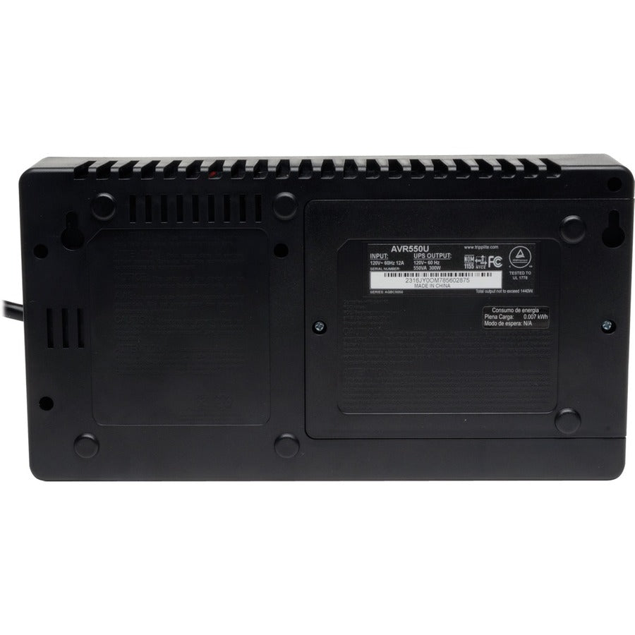 Ultra-compact Desktop/Tower/Wall Mount - AVR - 8 Hour Recharge - 2 Minute Stand-by - 120 V AC Input - 110 V AC, 115 V AC, 120 V AC Output - Single Phase - Pulse-width Modulated Sine Wave - USB - 8 x NEMA 5-15R Receptacle(s) - 4 x Battery/Surge Outlet