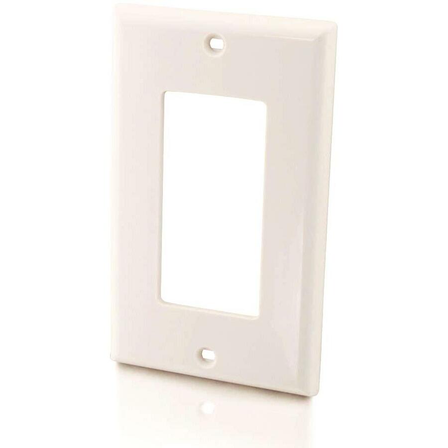 C2G Decora-Style Faceplate - 1-gang - White - 1 Each
