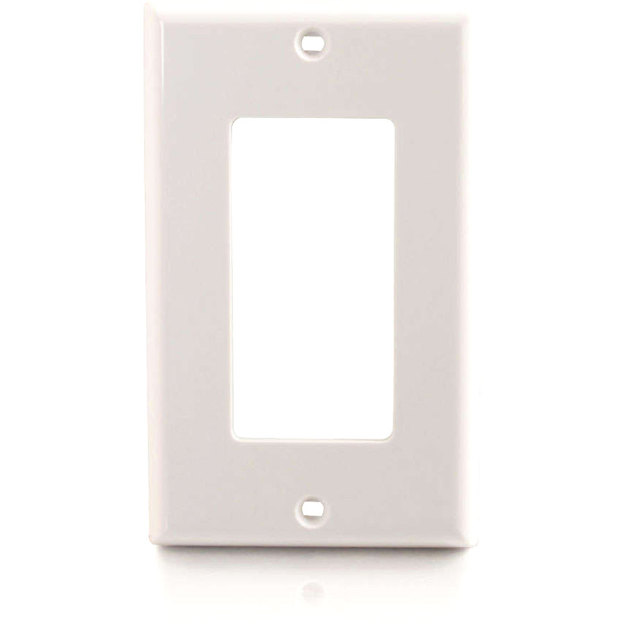 C2G Decora-Style Faceplate - 1-gang - White - 1 Each