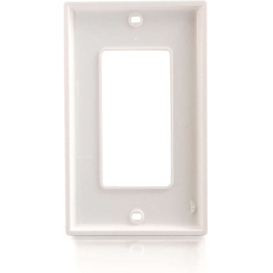 C2G Decora-Style Faceplate - 1-gang - White - 1 Each