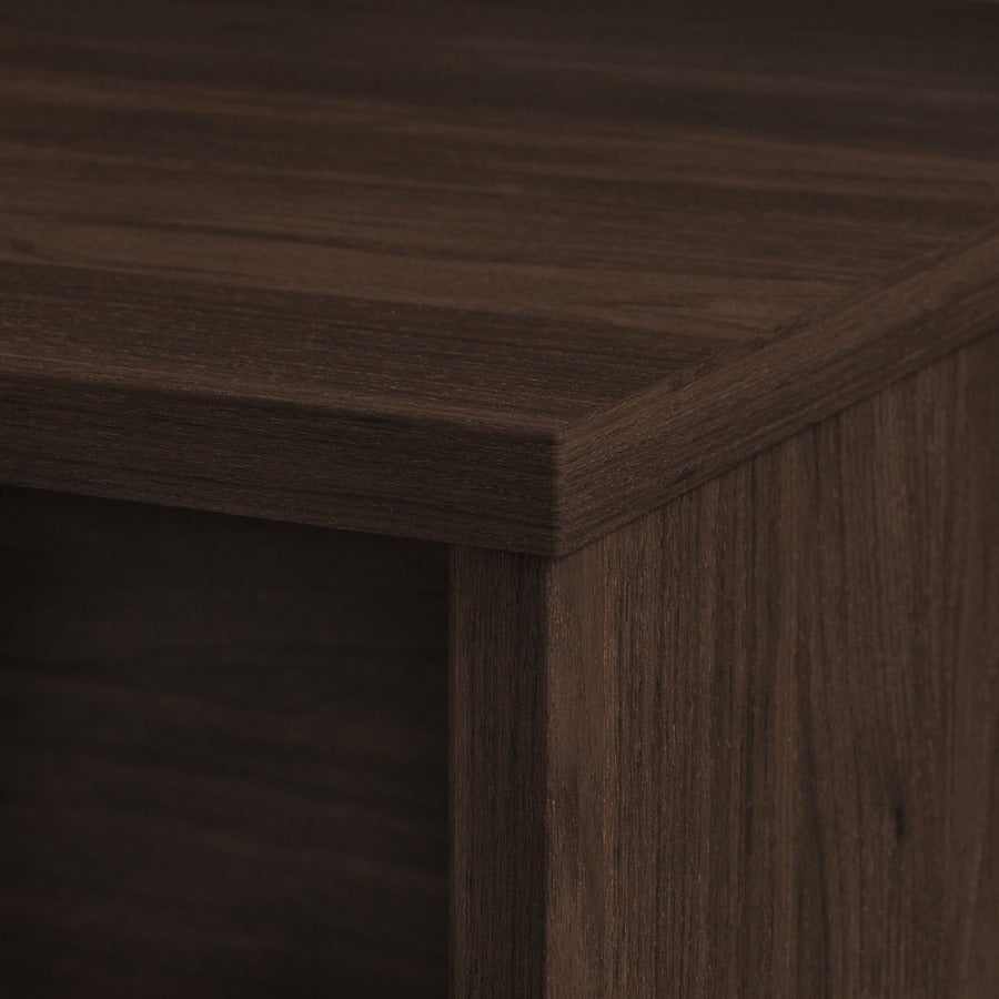Bush Business Furniture Studio C L Shaped Desk - 65.9" Height x 71.1" Width x 71" Length - Total Drawer(s): 3 - 4 Door(s) - Finish: Black Walnut, Thermofused Laminate (TFL) - 1 Each