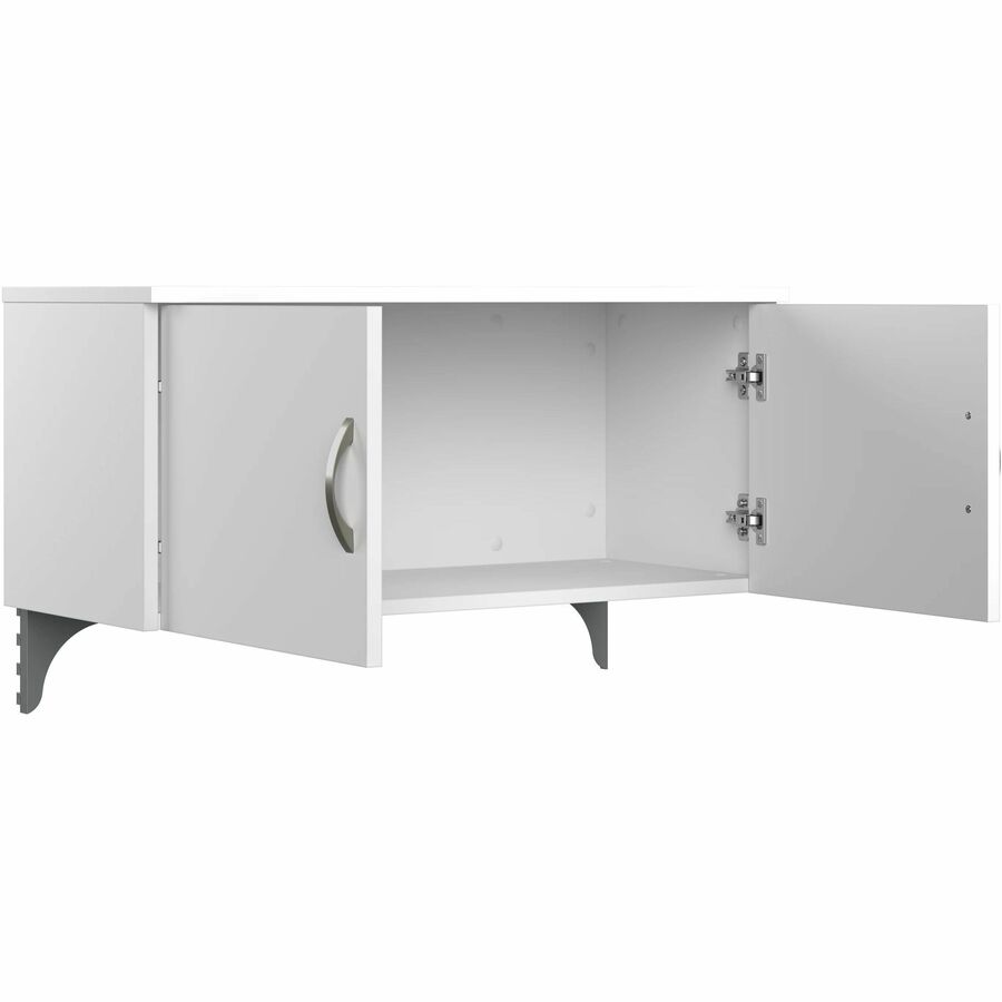 Bush Business Furniture Easy Office 60W 2 Person L Shaped Cubicle Desk with Drawers and 45H Panels