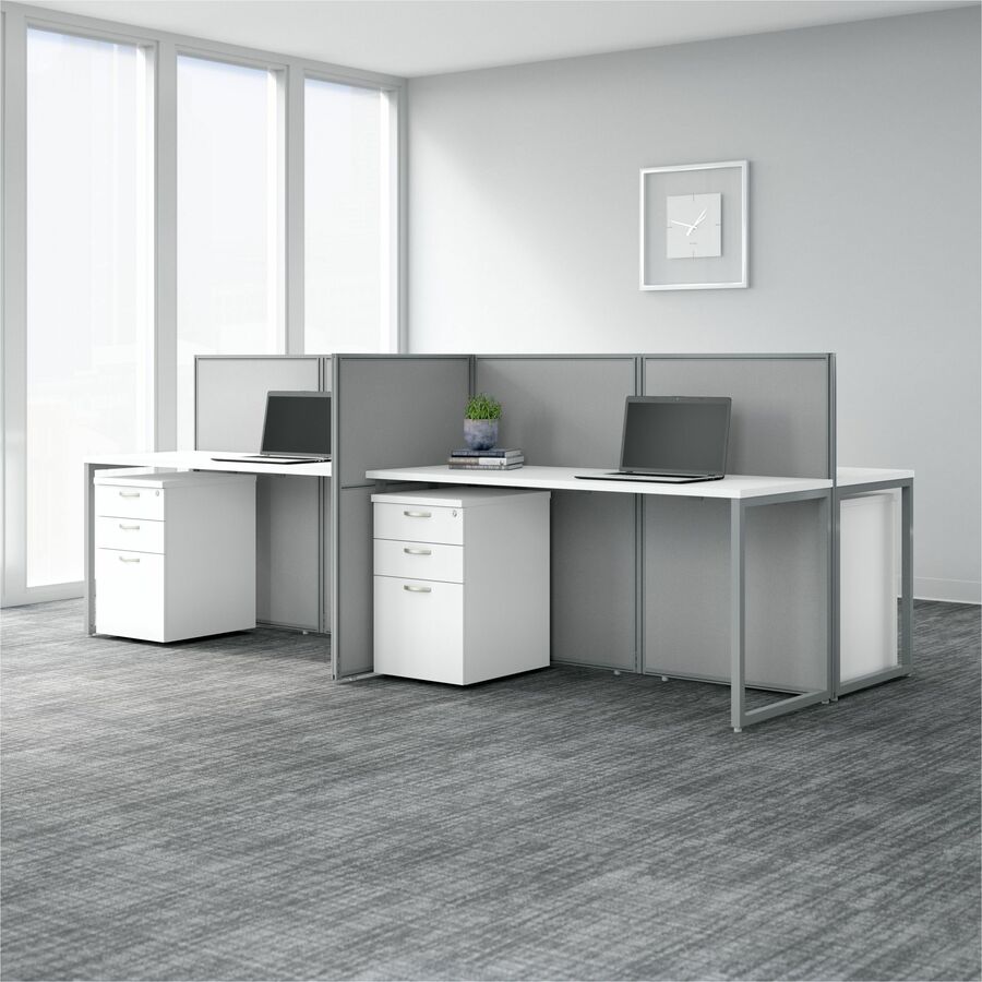 Bush Business Furniture Easy Office 60W Cubicle Desk Workstation with 45H Closed Panels