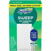 10.4" Width x 8" Length - Cloth - White - 52 / Box