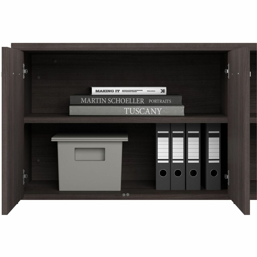 Bush Business Furniture Hybrid Storm Gray Desking Unit - 29.9" Height x 71" Width x 29.4" Length - Finish: Storm Gray - 1 Each