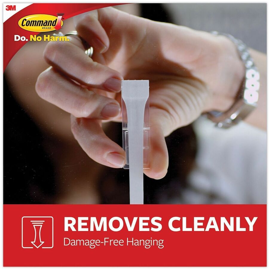 6 Hooks - 3 lb (1.36 kg) Capacity - Reusable - Adhesive - Medium - for Painted Surface, Wood, Tile, General Purpose - Plastic - White - 6 / Pack