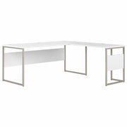 Bush Business Furniture Hybrid Collection White Desking - 29.9" Height x 71" Width x 71.3" Length - Finish: White - 1 Each