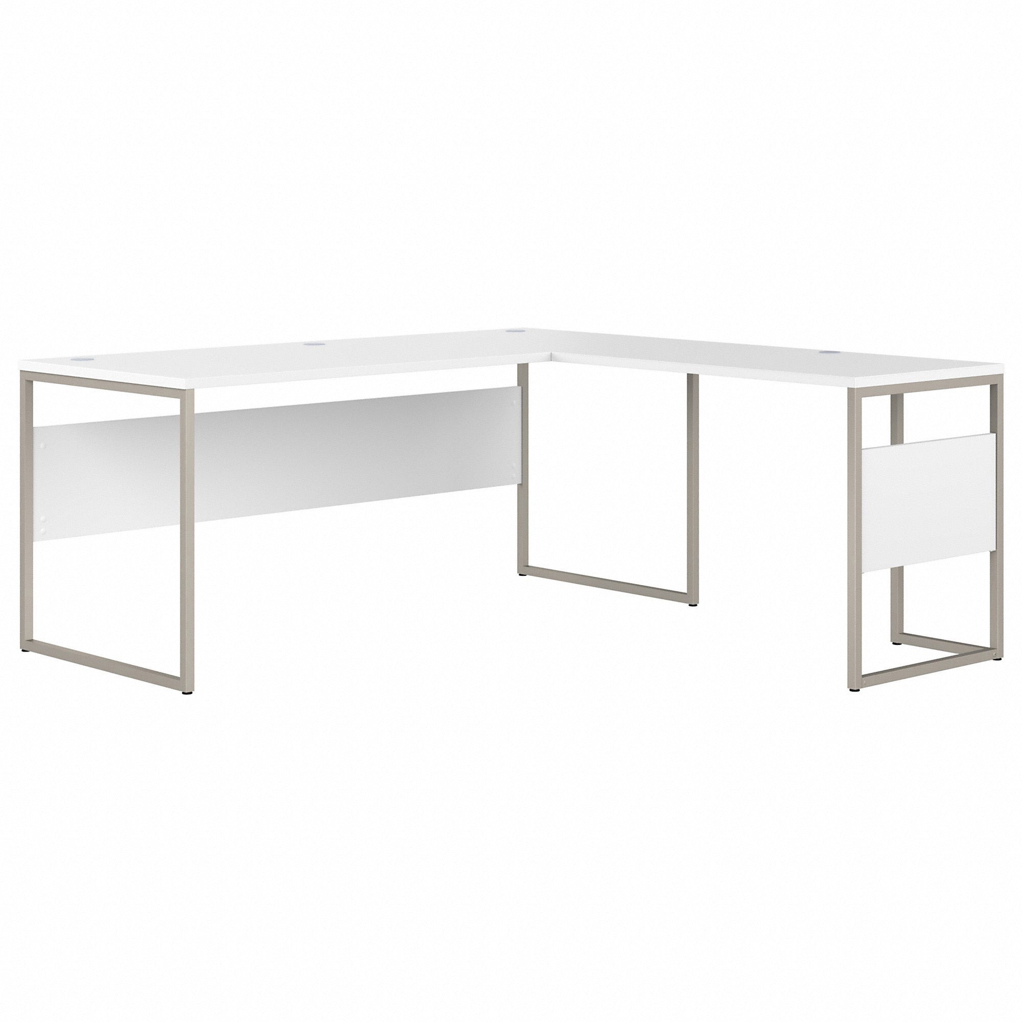 Bush Business Furniture Hybrid Collection White Desking - 29.9" Height x 71" Width x 71.3" Length - Finish: White - 1 Each