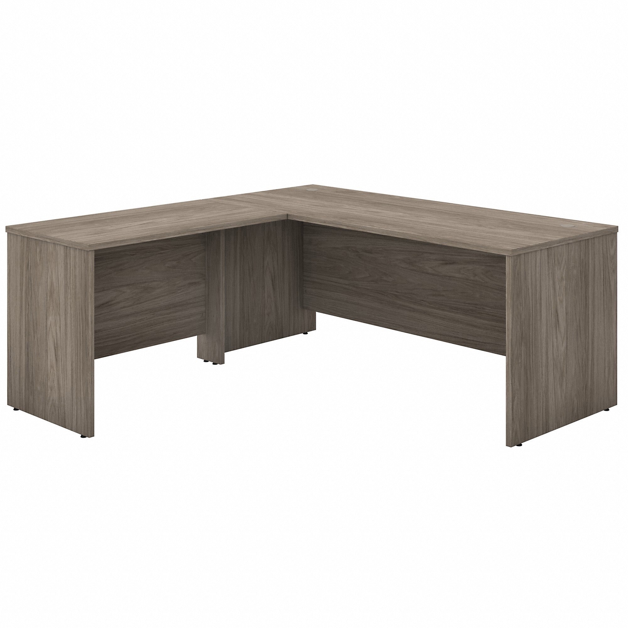Bush Business Furniture Studio C L Shaped Desk - 29.8" Height x 71.1" Width x 71" Length - Total Drawer(s): 3 - Finish: Modern Hickory, Thermofused Laminate (TFL) - 1 Each