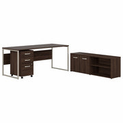 Bush Business Furniture Hybrid Collection Desking - 29.9" Height x 71" Width x 29.4" Length - Finish: Black Walnut - 1 Each