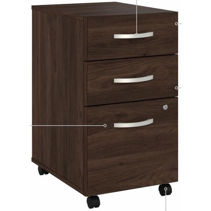 Bush Business Furniture Hybrid Collection Desking - 29.9" Height x 71" Width x 29.4" Length - Finish: Black Walnut - 1 Each