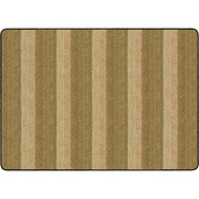 Flagship Carpets Basketweave Stripes Classroom Rug - Floor Rug - 72" Length x 100.80" Width - Rectangle - Natural - Nylon
