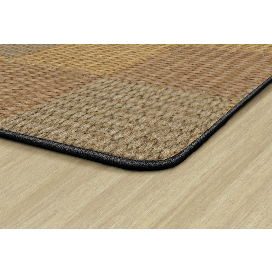 Flagship Carpets Basketweave Blocks Class Rug - Floor Rug - 10.60 ft Length x 13.20 ft Width - Rectangle - Natural - Nylon