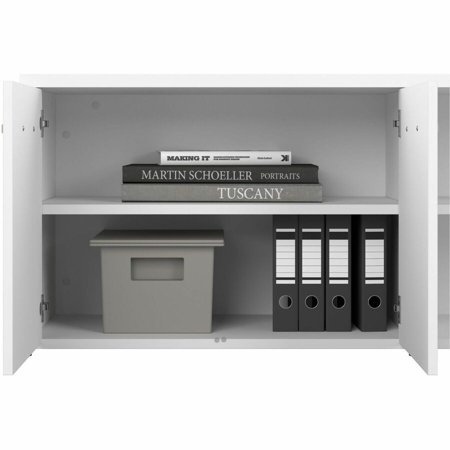 Bush Business Furniture Hybrid Collection White Desking - 29.9" Height x 71" Width x 29.4" Length - Finish: White - 1 Each