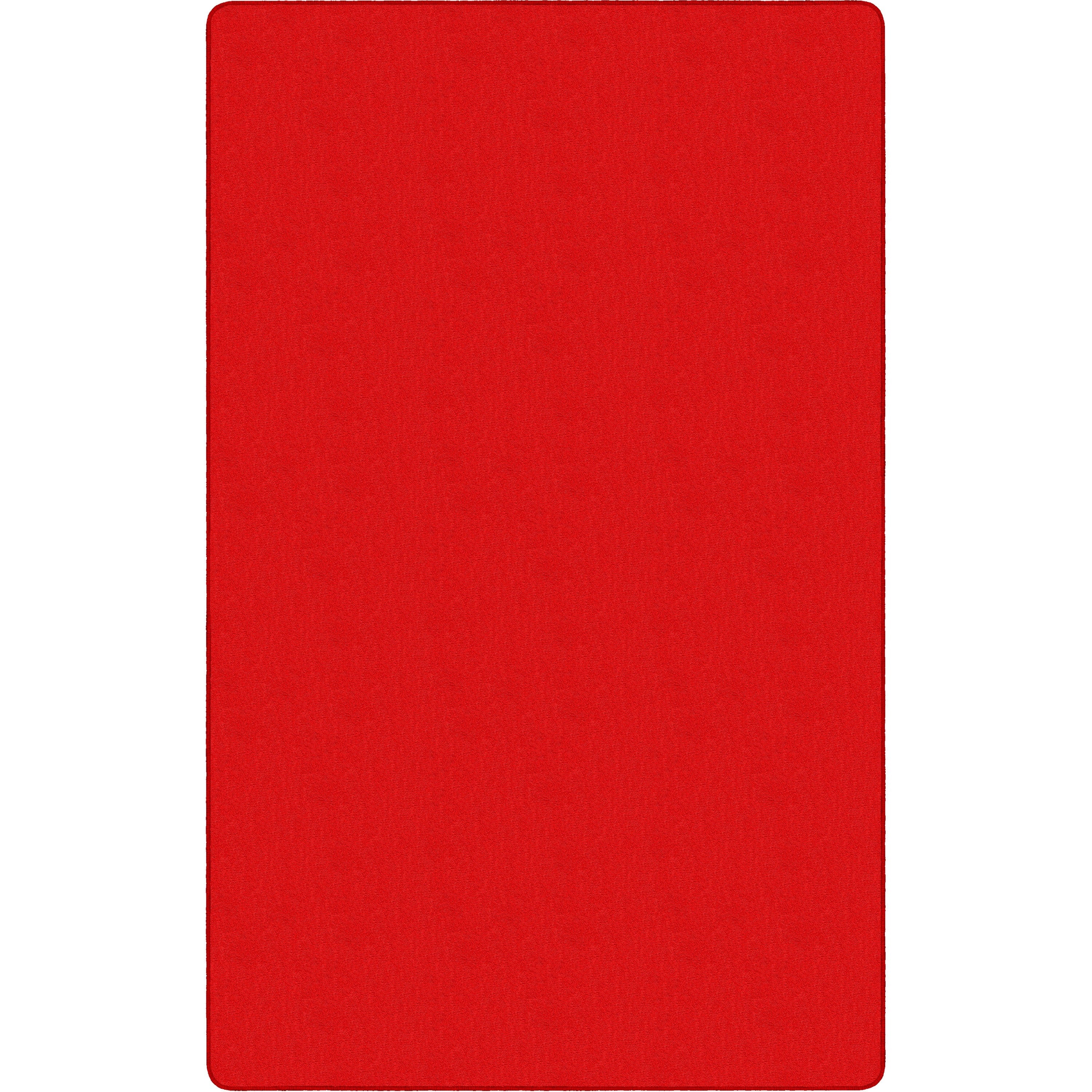 Flagship Carpets Americolors Solid Color Rug - Floor Rug - Traditional - 18 ft Length x 12 ft Width - Rectangle - Rowdy Red - Nylon, Yarn