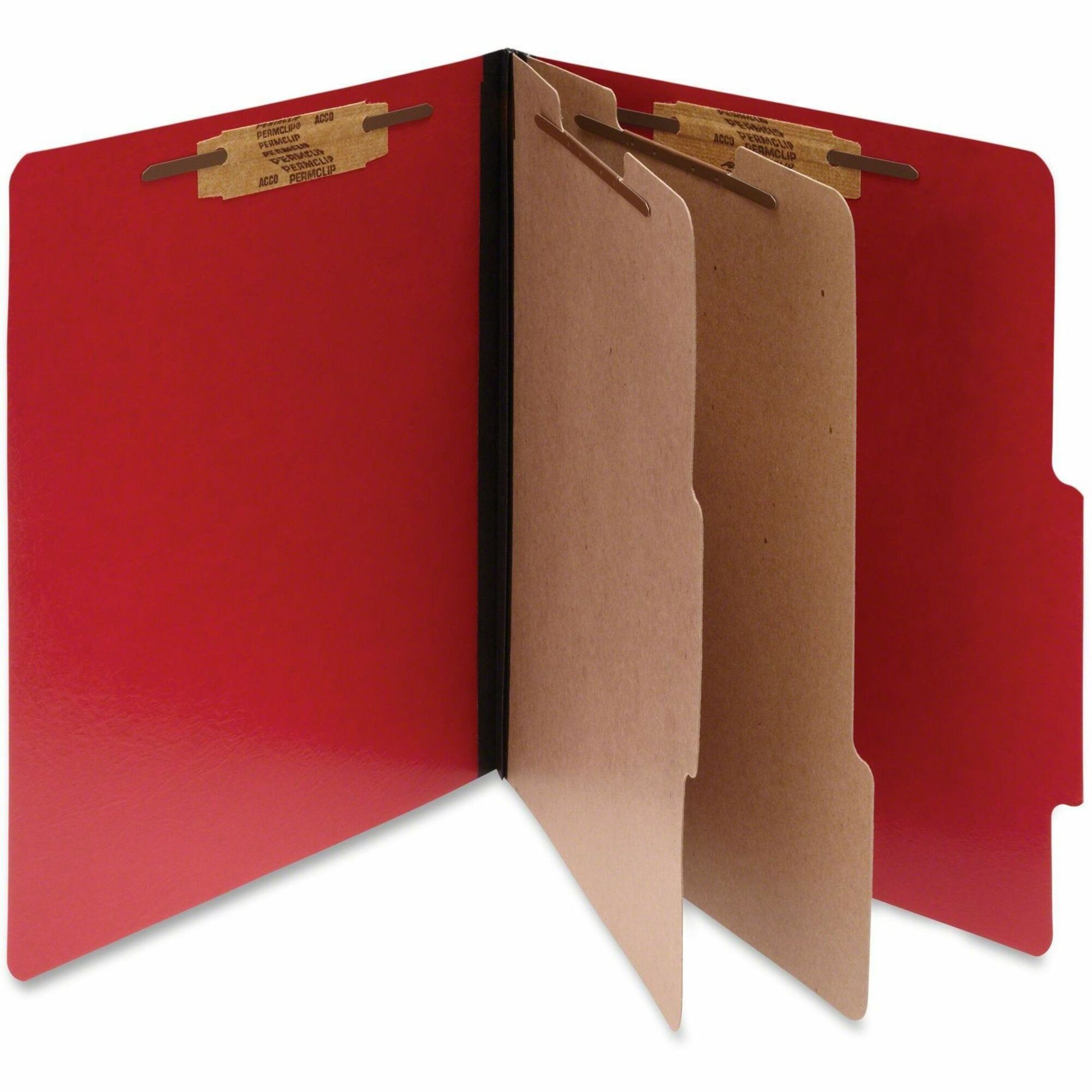 3" Expansion - Top Tab Location - 15 pt. - Acrylic - Red - Tyvek Gusset, Reinforced, Expandable Gusset, Durable - 0% Recycled - 10 / Box