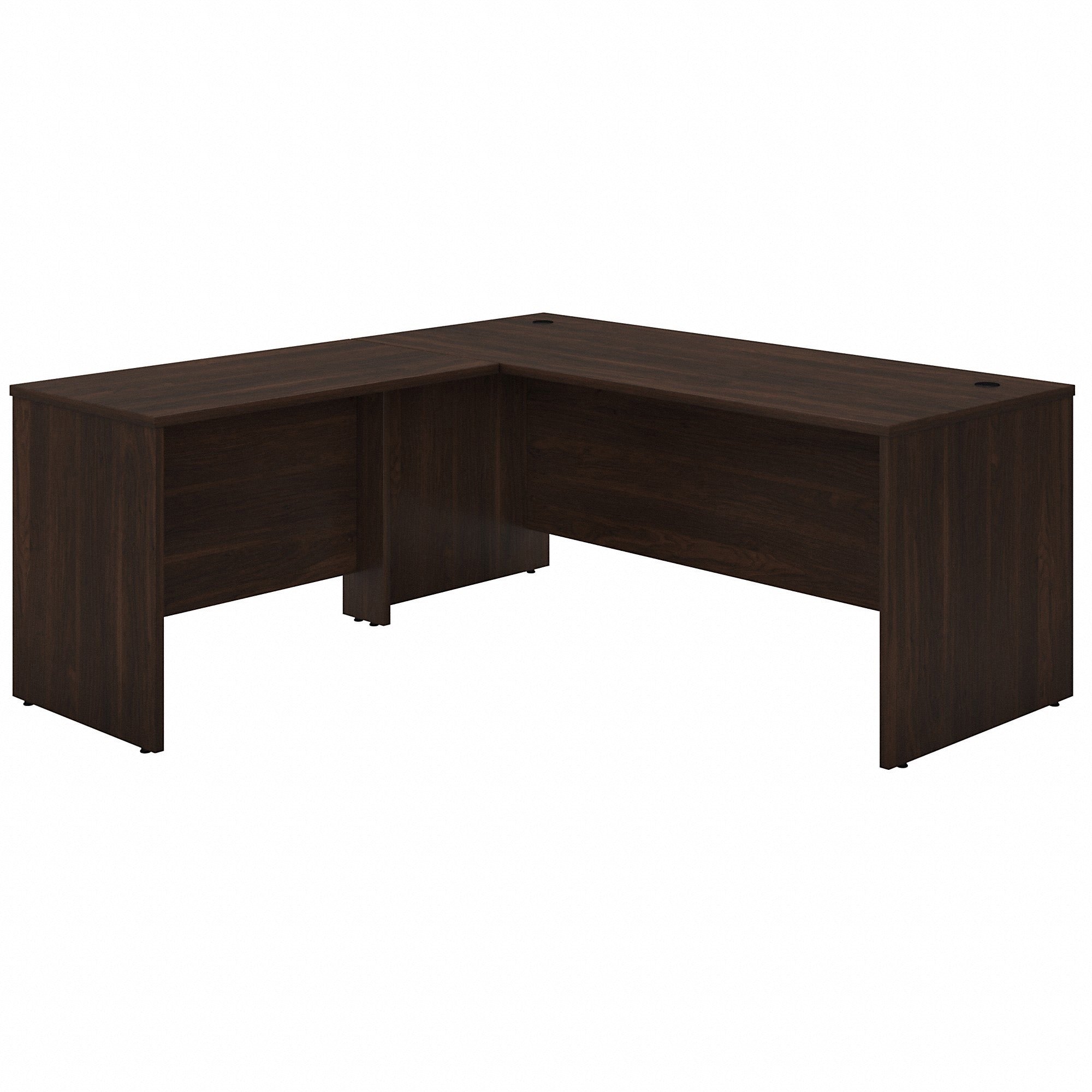 Bush Business Furniture Studio C L Shaped Desk - 29.8" Height x 71.1" Width x 71" Length - Total Drawer(s): 3 - Finish: Black Walnut, Thermofused Laminate (TFL) - 1 Each