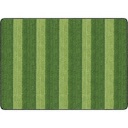 Flagship Carpets Basketweave Stripes Classroom Rug - Floor Rug - 72" Length x 100.80" Width - Rectangle - Green - Nylon