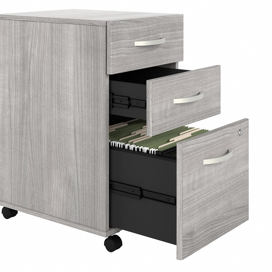 Bush Business Furniture Hybrid Platinum Gray Desking - 29.9" Height x 71" Width x 29.4" Length - Finish: Platinum Gray - 1 Each