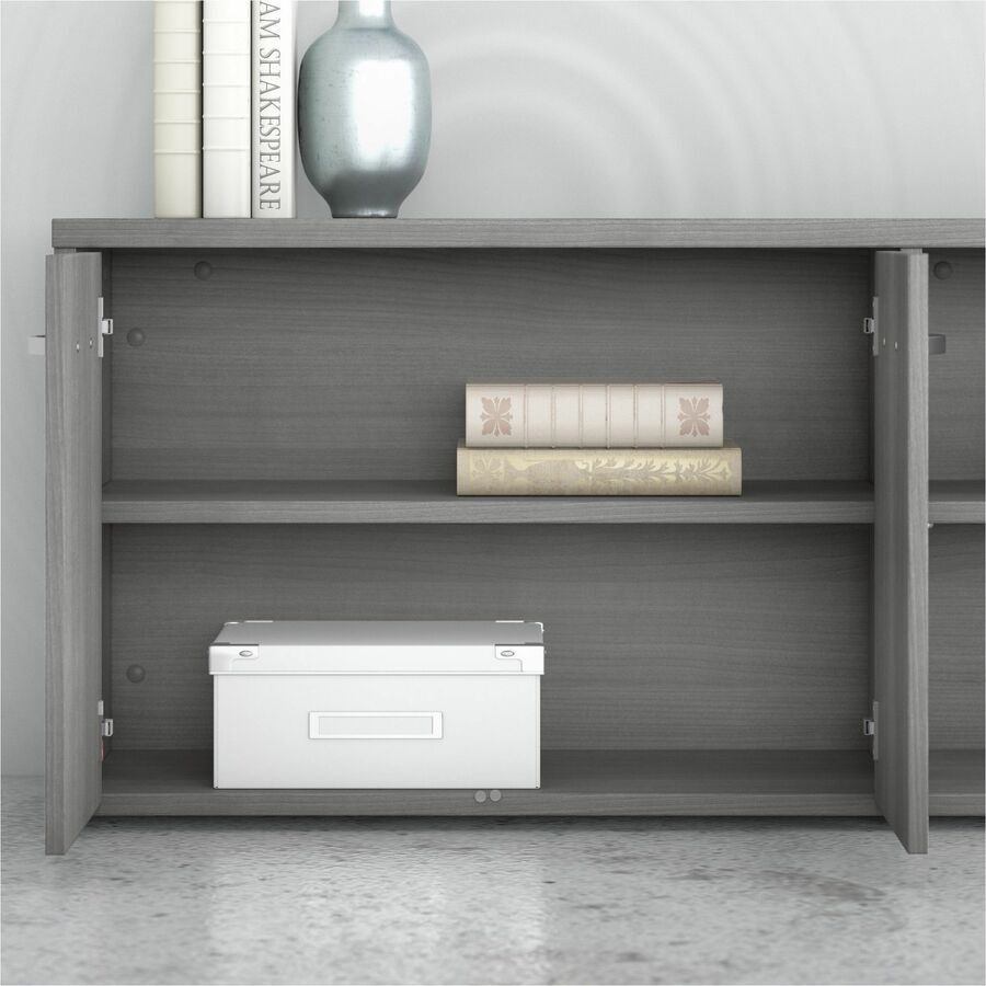 Bush Business Furniture Hybrid Platinum Gray Desking - 29.9" Height x 71" Width x 29.4" Length - Finish: Platinum Gray - 1 Each
