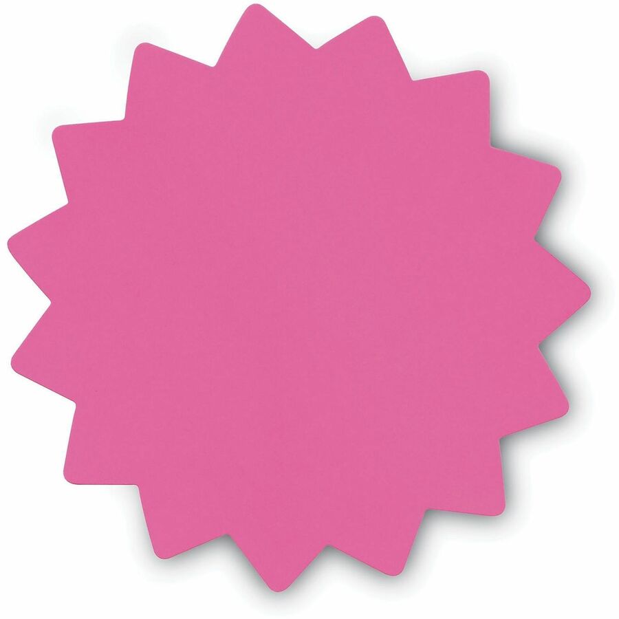 4" Width x 4" Height - Round Shape - Durable, Fluorescent, Die-cut - Information, Display - Card Stock - Fluorescent Pink, Fluorescent Light Orange, Fluorescent Orange, Fluorescent Green - 1 Each