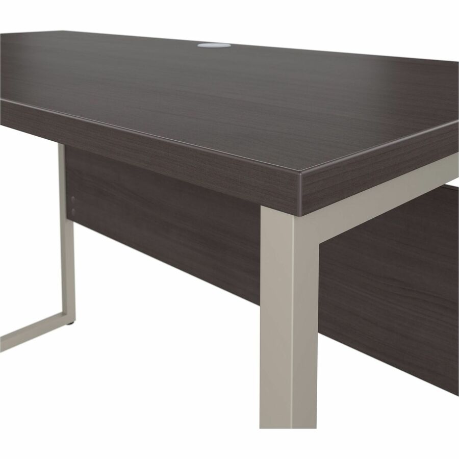 Bush Business Furniture Hybrid Storm Gray Desking Unit - 29.9" Height x 71" Width x 71.3" Length - Finish: Storm Gray - 1 Each