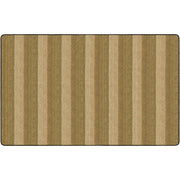 Flagship Carpets Basketweave Stripes Classroom Rug - Floor Rug - 91.20" Length x 12 ft Width - Rectangle - Natural - Nylon