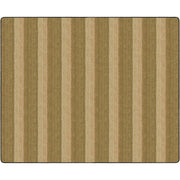 Flagship Carpets Basketweave Stripes Classroom Rug - Floor Rug - 10.60 ft Length x 13.20 ft Width - Rectangle - Natural - Nylon