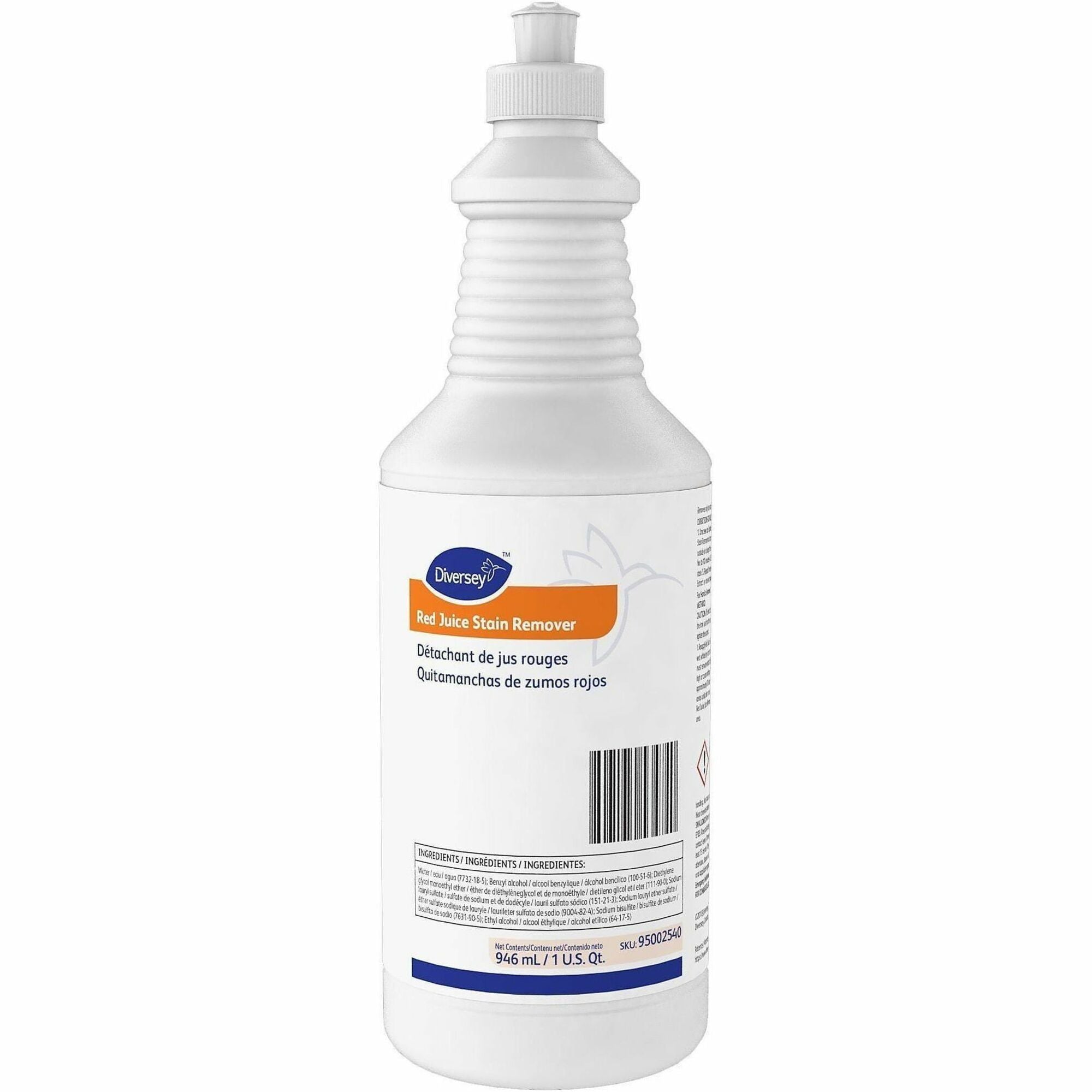 For Carpet, Food - 32 fl oz (1 quart) - Recommended For: Stain Remover, Grease Remover - Clear - 6 / Carton