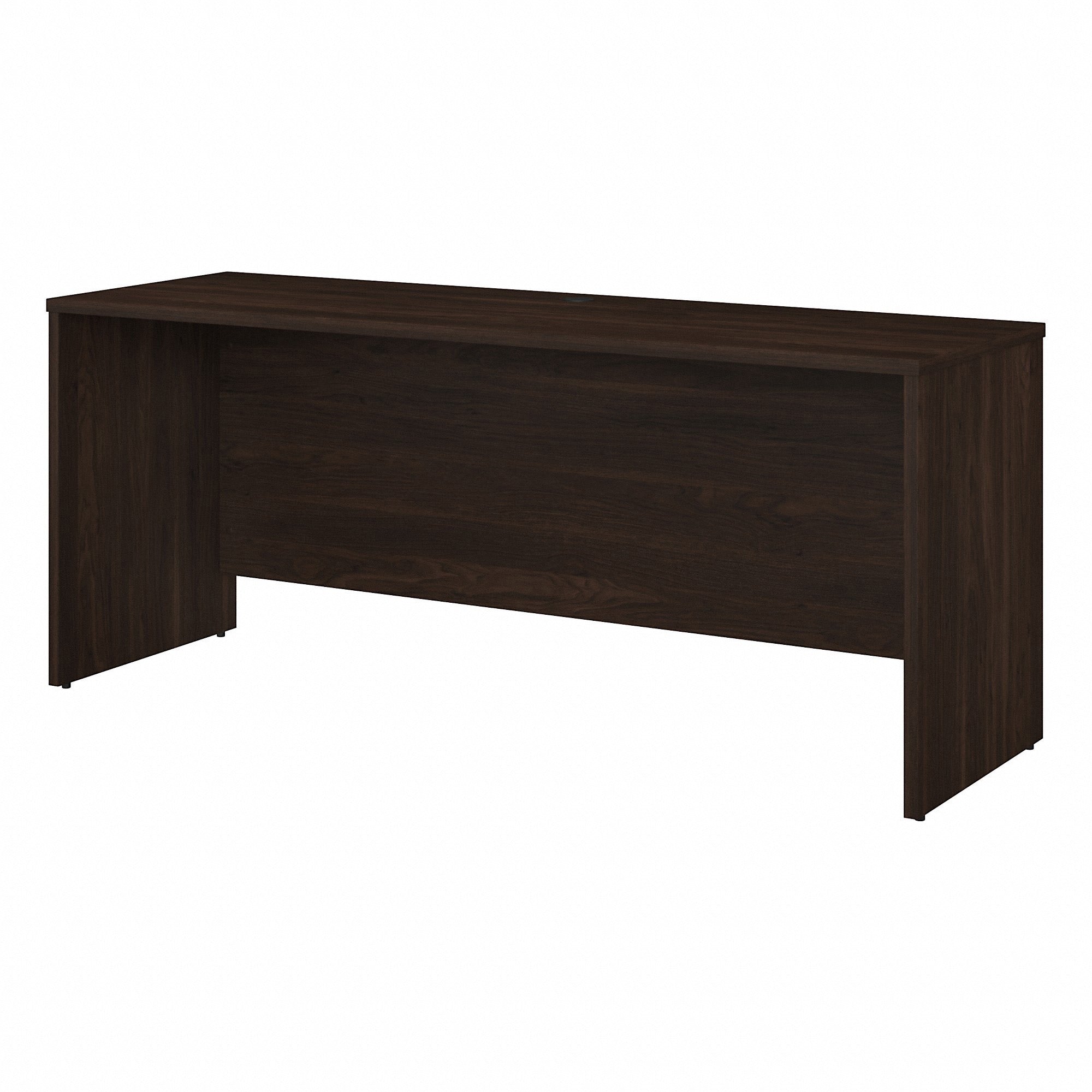 Bush Business Furniture Office 500 Black Walnut Desk - 29.8" Height x 71.1" Width x 23.4" Length - Finish: Black Walnut, Thermofused Laminate (TFL) - 1 Each