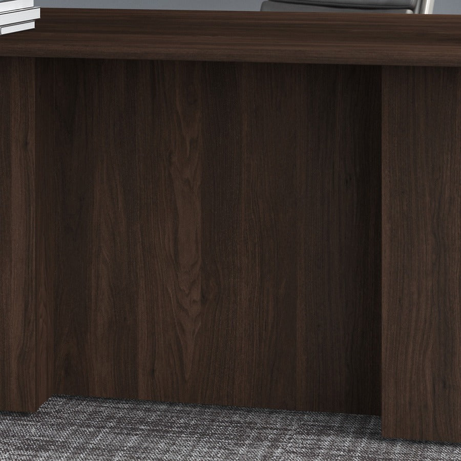 Bush Business Furniture Office 500 Black Walnut L-Shaped Desk, 29.8"H x 71"W x 77.1"L, 5 Drawers, Thermofused Laminate, 1 Each